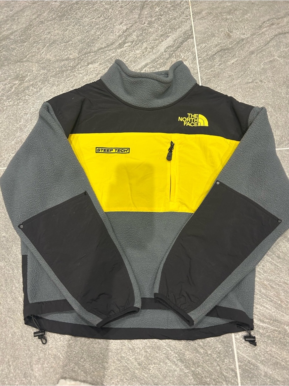 The North Face Grey, Black & Yellow Steep Tech Fleece Pullover